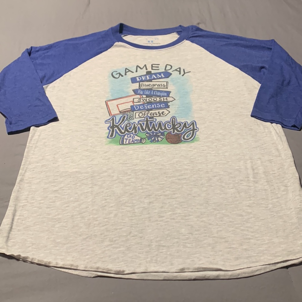 Ladybird Clothing Co. “Kentucky Gameday” 3/4 Sleeve Shirt, GUC, Size Large - Picture 2 of 8